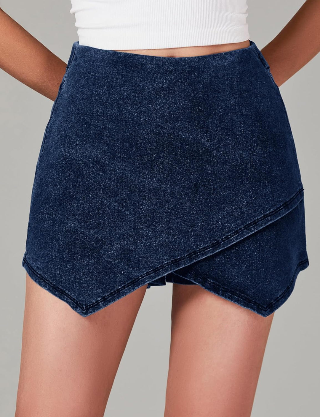 The Denim Wrap Skort
