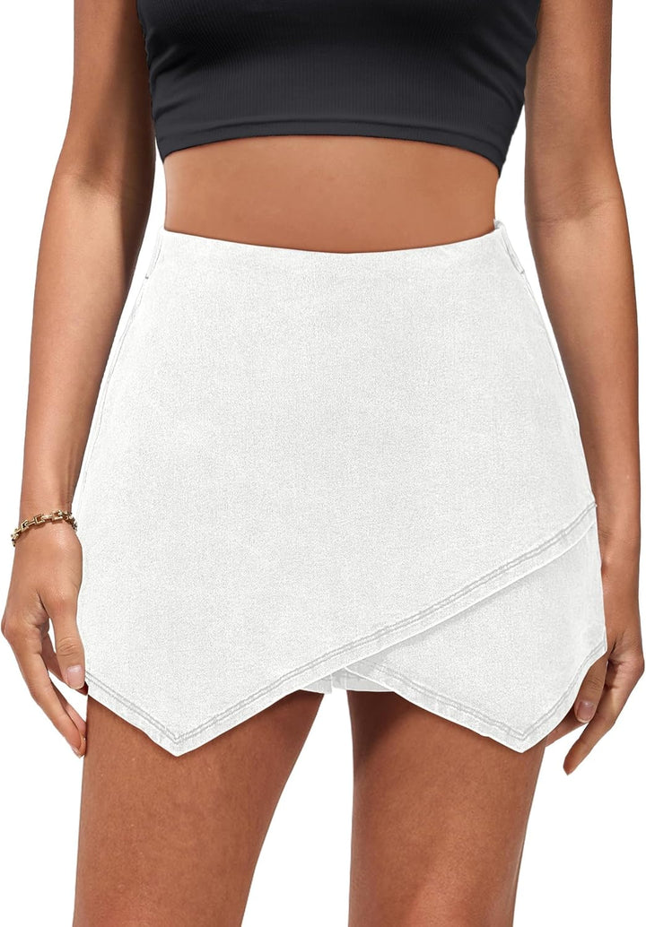 The Denim Wrap Skort