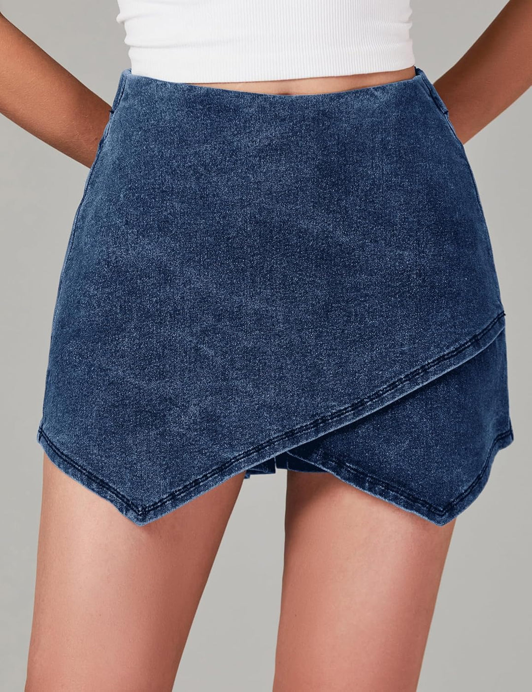 The Denim Wrap Skort