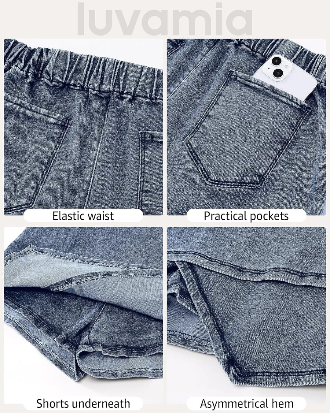 The Denim Wrap Skort