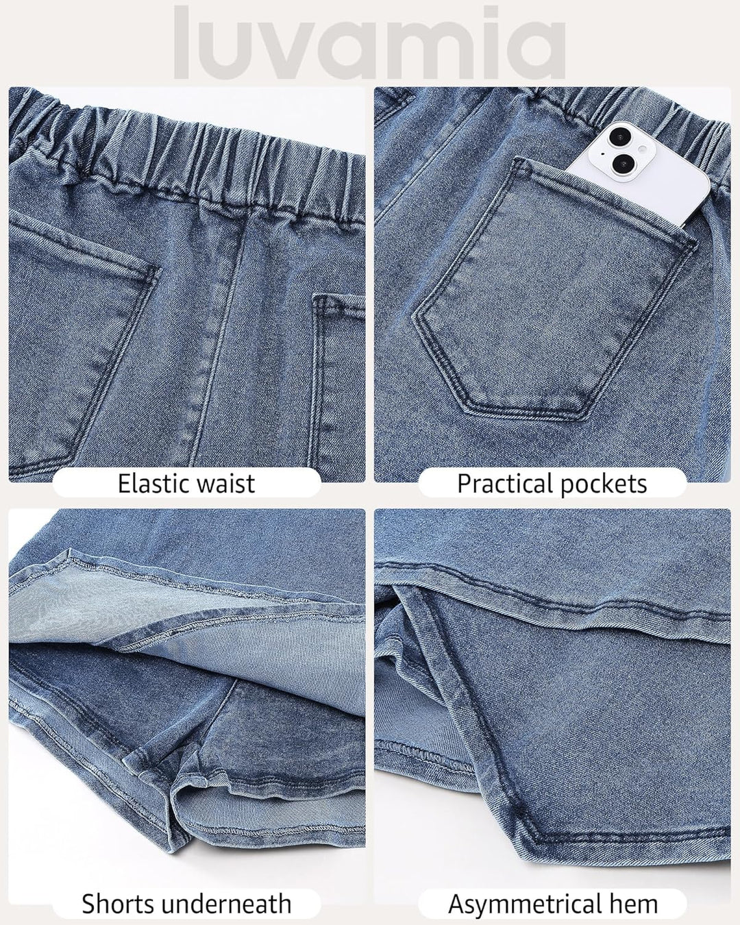 The Denim Wrap Skort