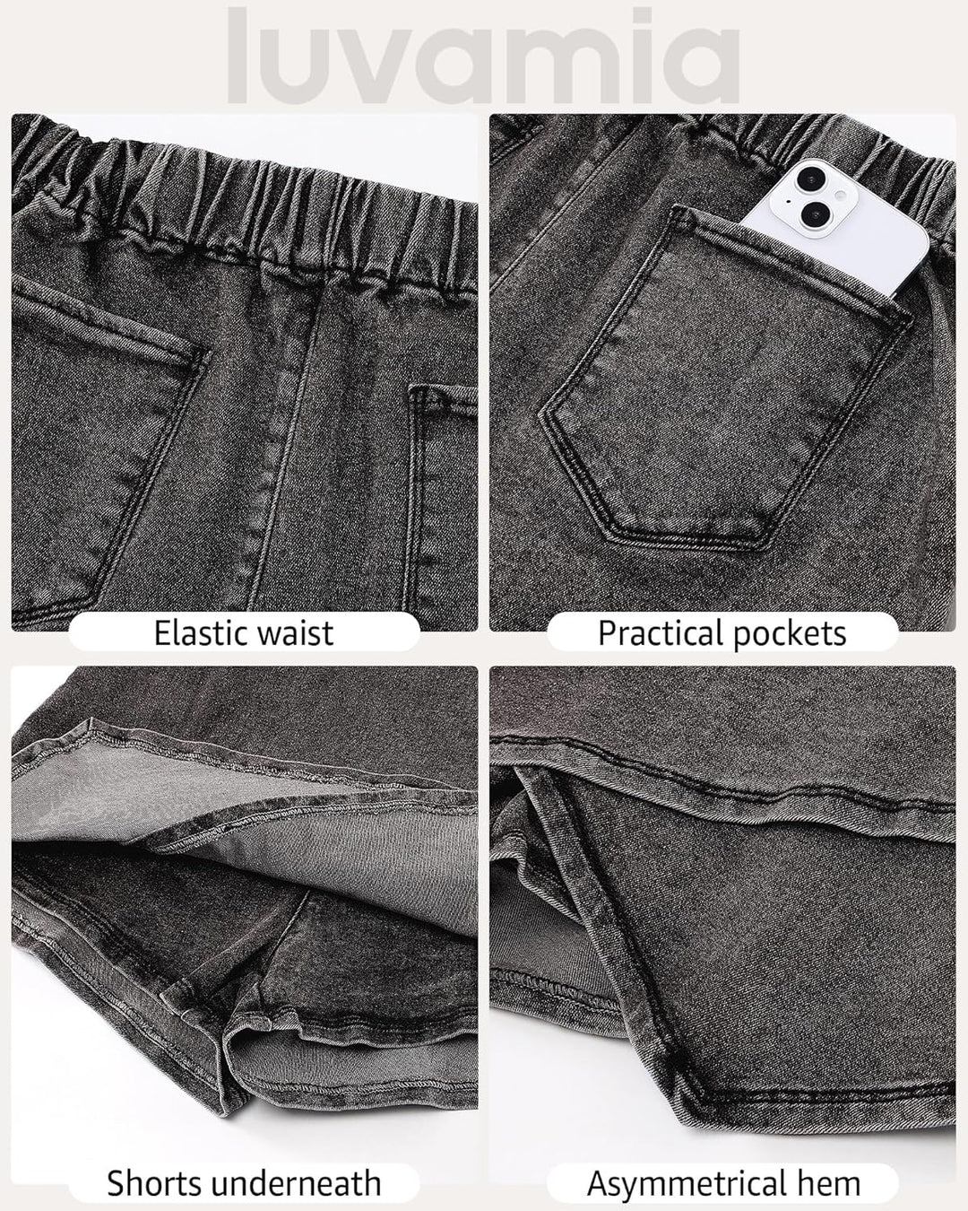 The Denim Wrap Skort