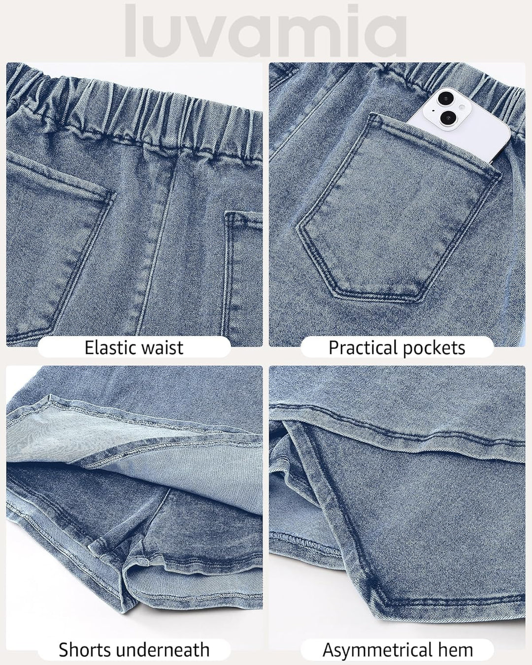 The Denim Wrap Skort
