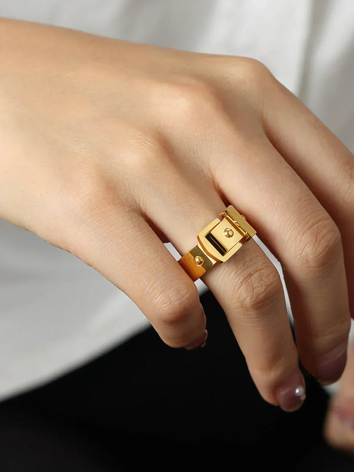 Bridget Golden Ring With Buckle