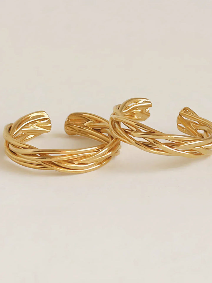 On That Day Metal Line Open Ring