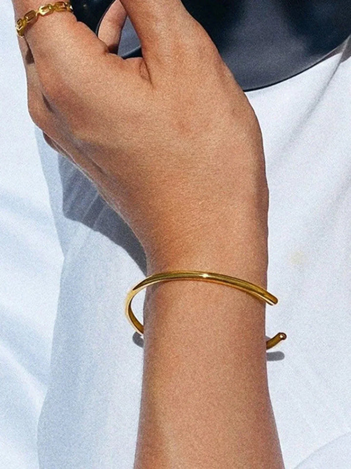 Pure Bliss Golden Open Bracelet