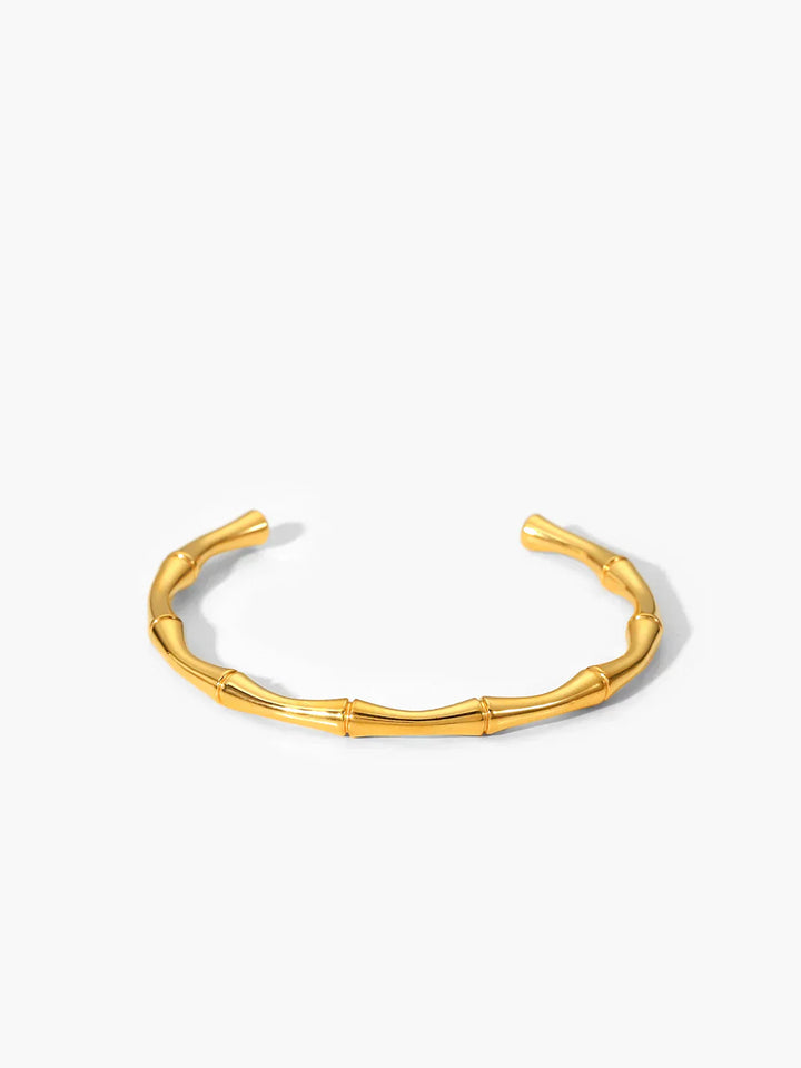 Lexy Golden Open Bamboo Bracelet