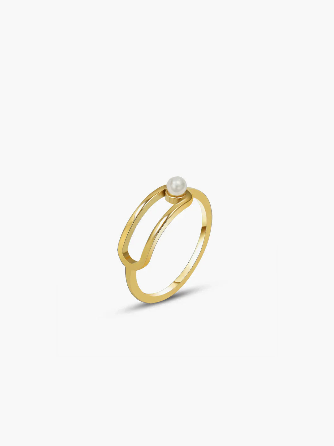 Amelia Golden Imitation Pearl Ring