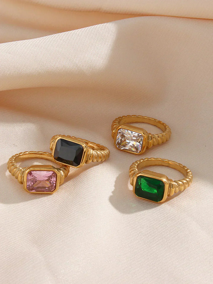 Naya Spiral Gemstone Ring