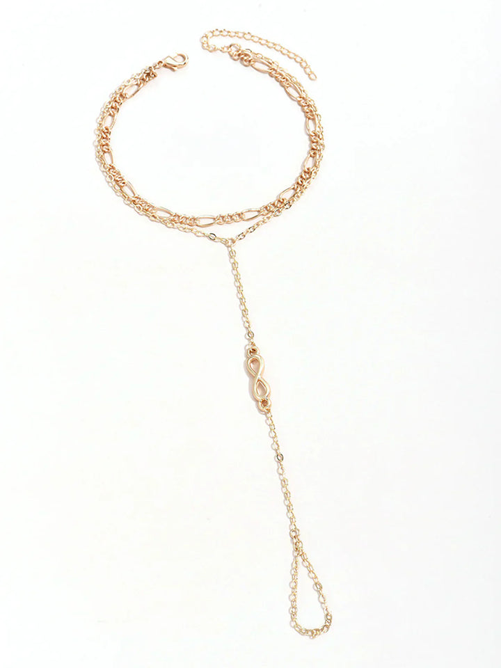 Enchanted Golden Finger Ring Bracelet