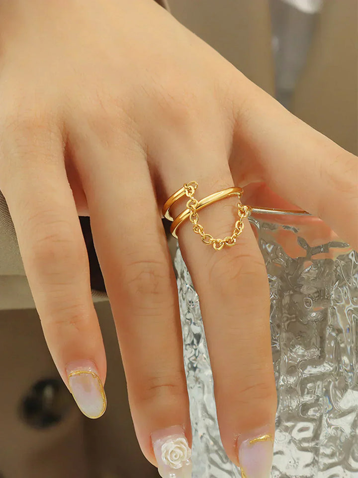 Mi Amor Double Layered Chain Ring