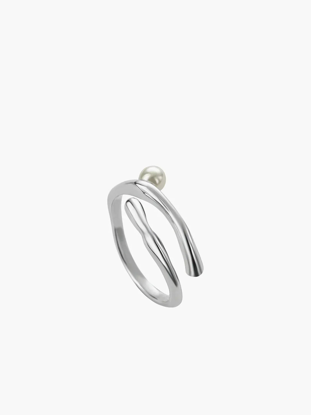 Reilly Faux Pearl Open Hoop Ring