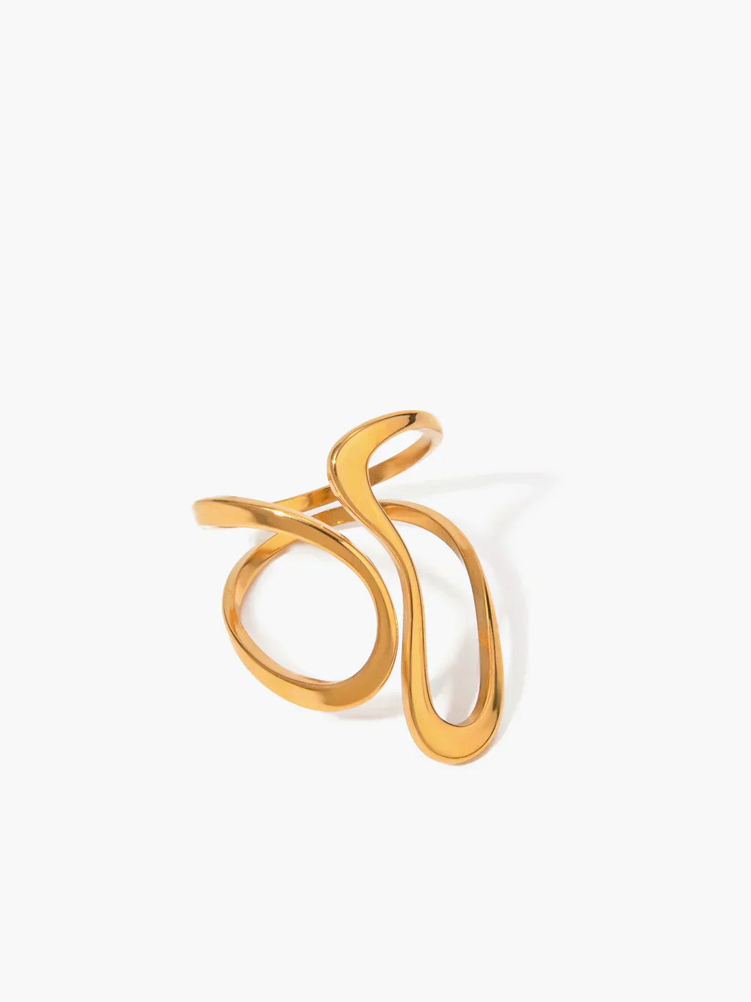 Roma Irregular Golden Whirl Open Ring
