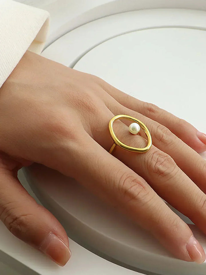 Mikayla Freshwater Pearl Gold Ring