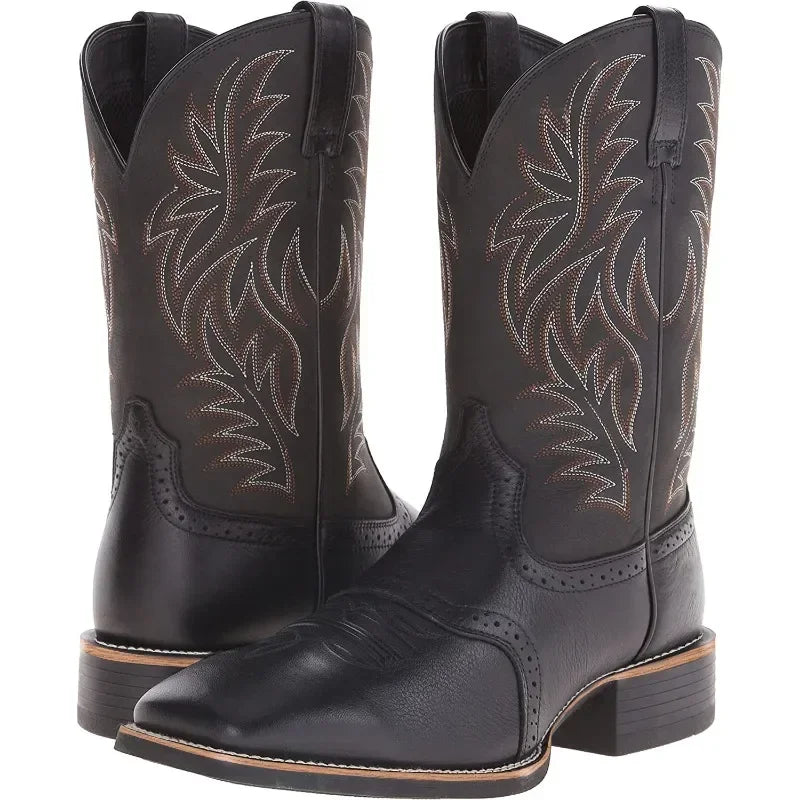 CARSON – Men’s Embroidered Retro Cowboy Boots