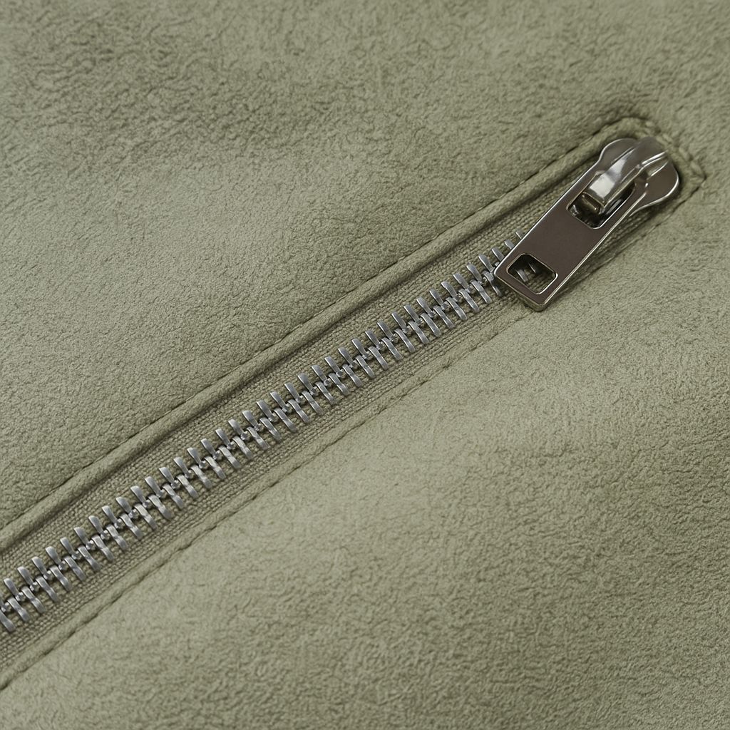 KARSTON - Bomber Jacket with Contrast Collar and Lining Sage Green