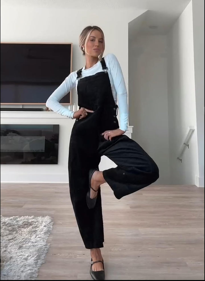 Camille Velours Overalls