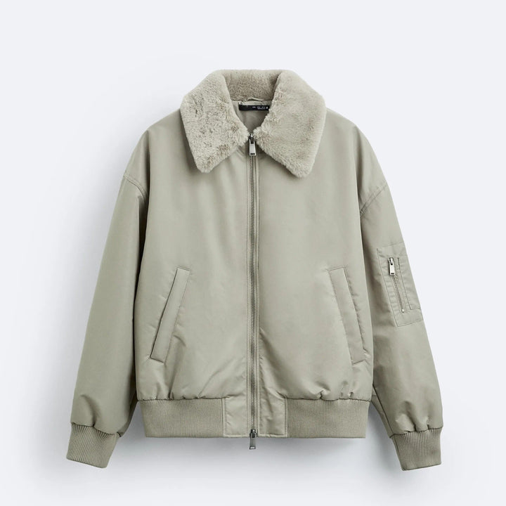GRANT - Men's Sherpa Collar Bomber Jacket