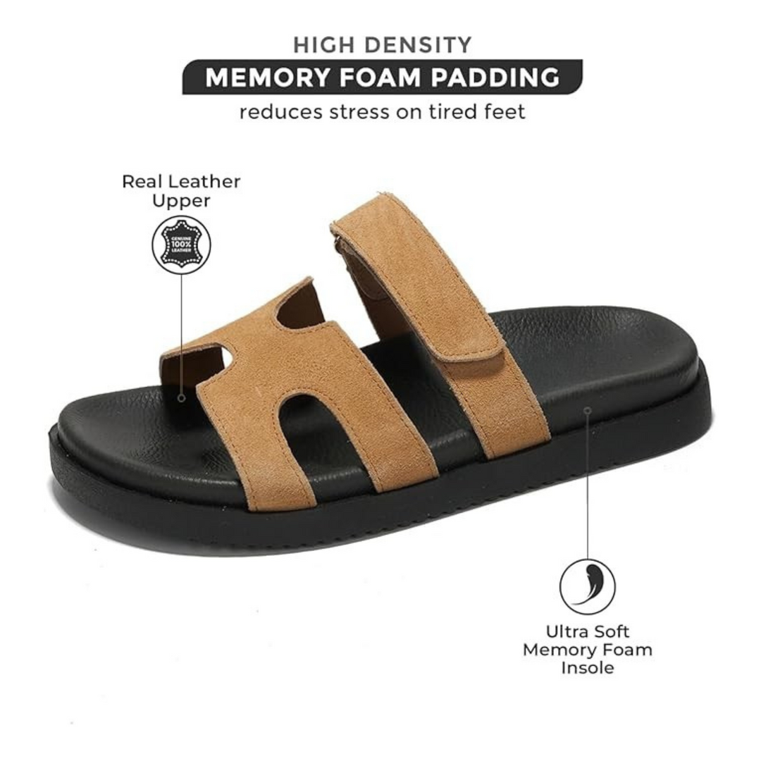 MAYVEN - Leather Slide Sandals