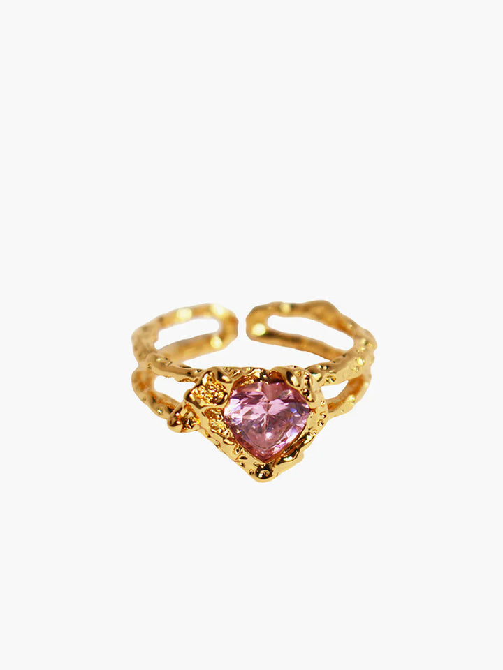 Melody Heart Rhinestone Ring