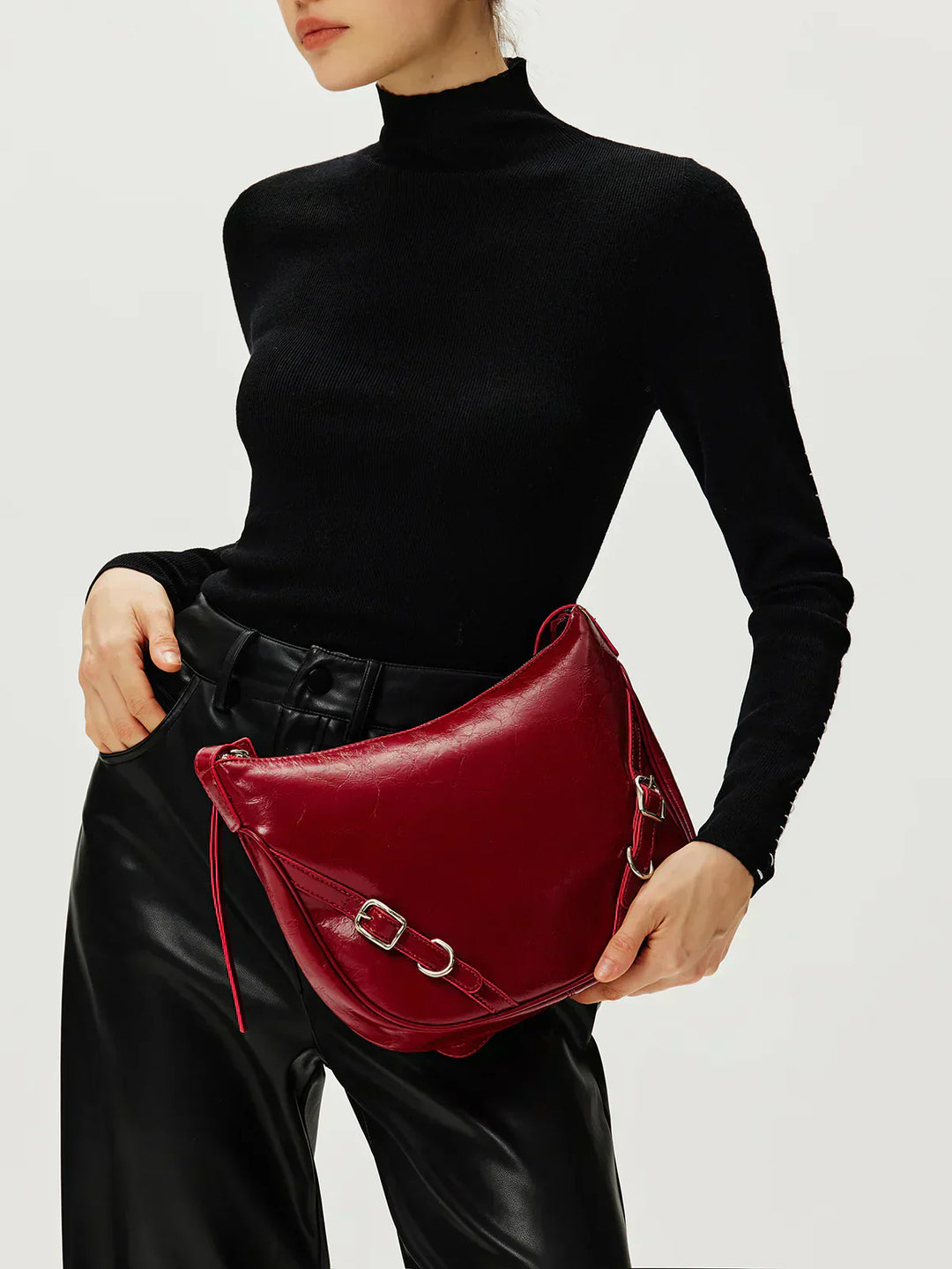 Never Do That Zipper Shoulder Bag