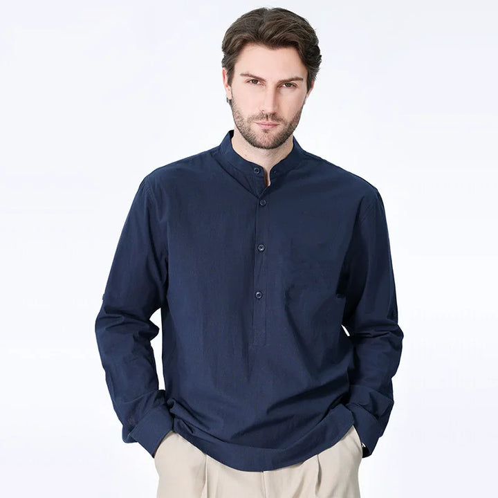 LUKE – Men’s Breathable Long Sleeve Shirt Business Casual