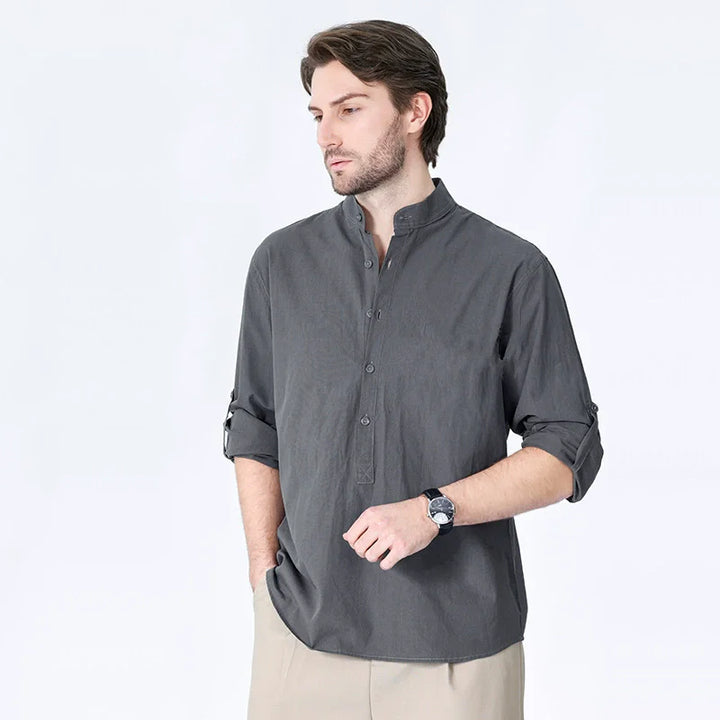 LUKE – Men’s Breathable Long Sleeve Shirt Business Casual