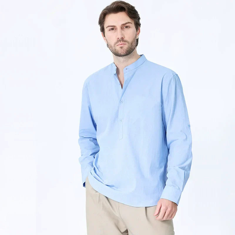 LUKE – Men’s Breathable Long Sleeve Shirt Business Casual