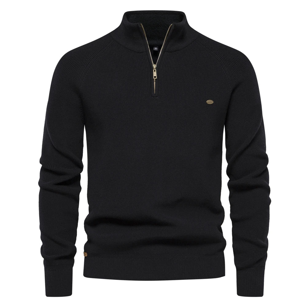 DYLAN - Quarter-Zip Quilted Ribbed Knit Sweater
