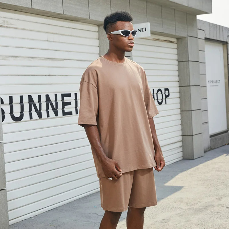 FUMEZ - Minimalist Oversized Casual T-Shirt Set